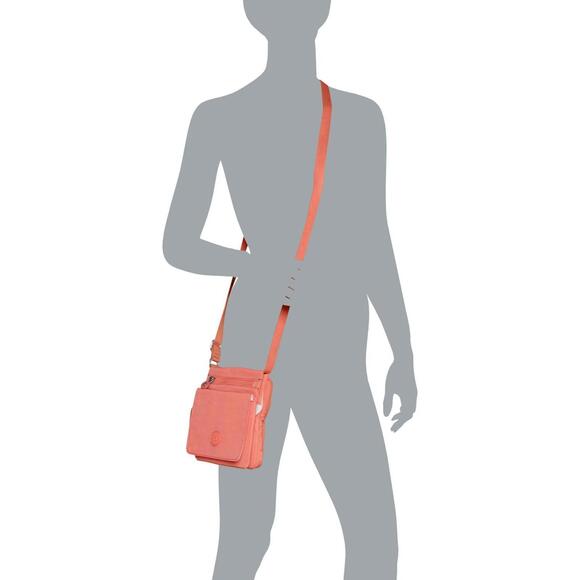 Kipling New Eldorado Small Crossbody Bag Coral New w/ Plush and Tags - Picture 3 of 6